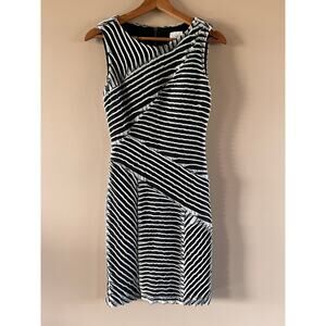 Nicole Miller Studio Black Gray Sleeveless Mini Bodycon Dress